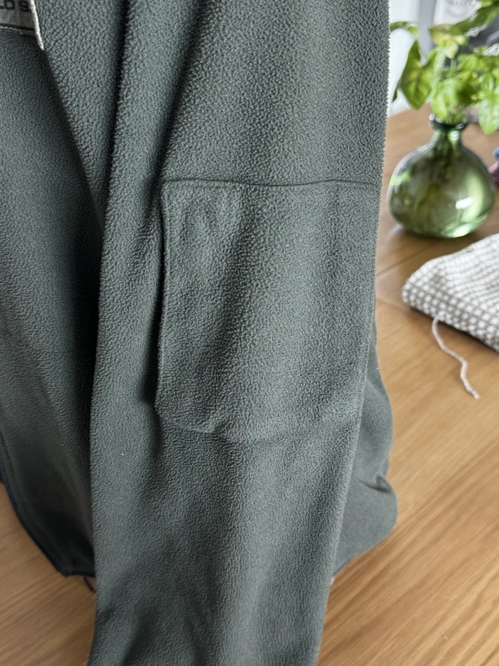 Polo deportivo Ralph Lauren vintage de los años 90 para hombre XL musgo verde cremallera completa polar Polartec Foto 2 de 4