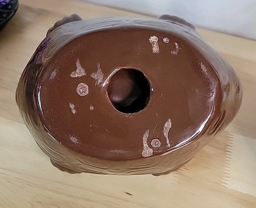 Turtle Pottery Bowl Trinket Dish Brown Soap Dish - Picture 6 of 19