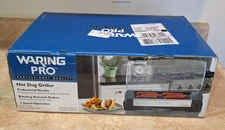 Waring Pro Professional Quality Hot Dog Griller GB-HDG100 New Silver / Black