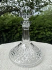 Waterford Crystal Cut Glass Decanter w Original Stopper Vintage Barware Ireland
