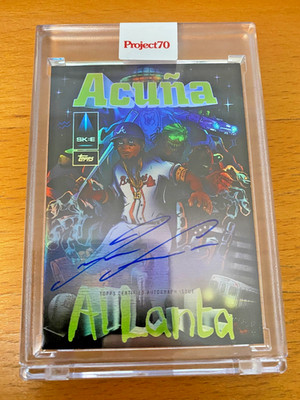 2022 Topps Project 70 Ronald Acuna Jr by DJ SKEE Auto 18/70 #366-A - ATLiens  