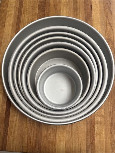 Fat Daddio’s Anodized Aluminum Round Cake Pans (7) 4” 6” 7” 8” 9” 10” 12” PRD
