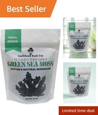 Wildcrafted Green Sea Moss from St. Lucia - 1 oz Yields 24 oz Gel, 100 Natural