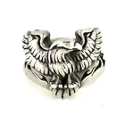 Handmade Vintage Sterling Silver Eagle Biker Ring Sz. 11.5