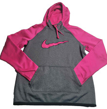 Nike Therma Fit Hoodie Gray Pink Women's Small