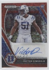 2021 Panini Prizm Draft Picks Red Circles 2/25 Victor Dimukeje #DPA-VDI Auto 9r9