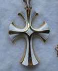 Trifari Lot Of 2 Cross Pendants With Chains — photo 2