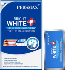 Teeth Whitening Strips, 13 Treatment + 1 Bonus, 26 Count 13 Pouches