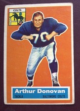 1956 Topps Arthur Donovan (Baltimore Colts) #36 HOF VG
