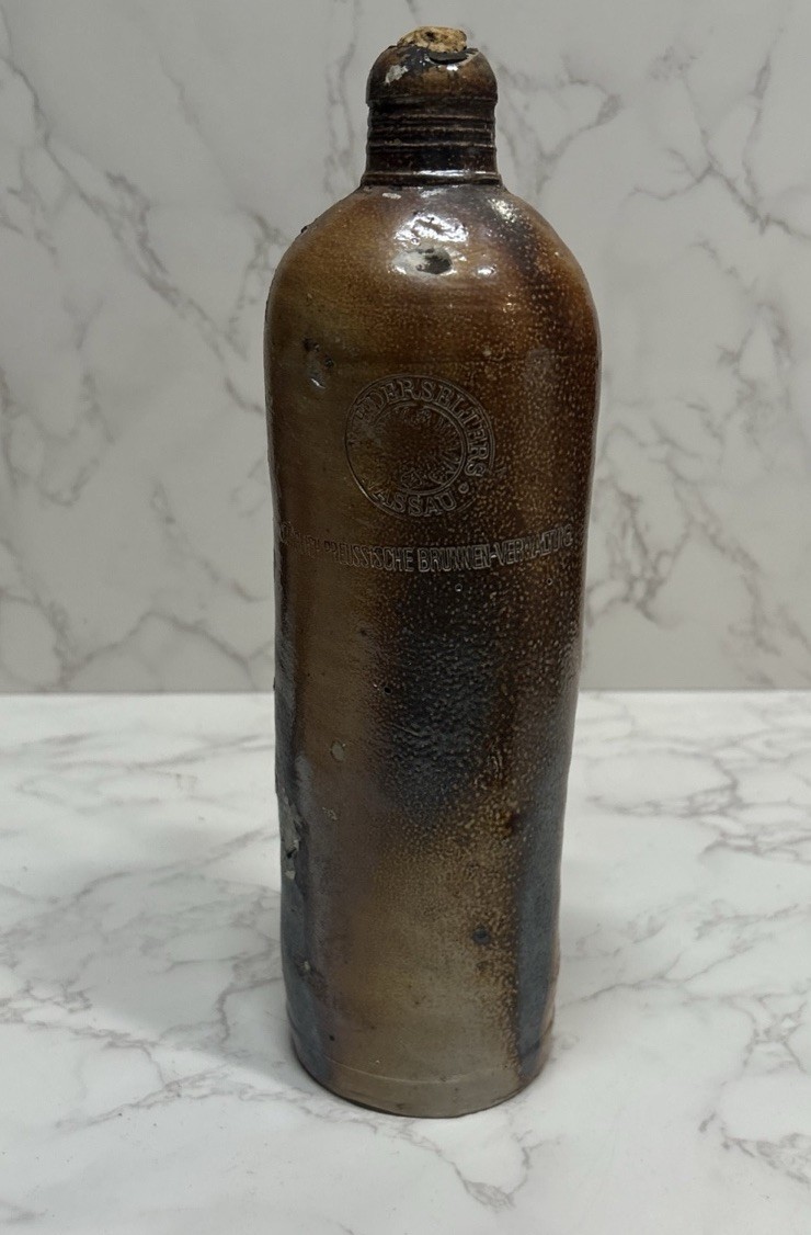 Vintage Seltzer Mineral Water Bottle Clay Pottery Stoneware