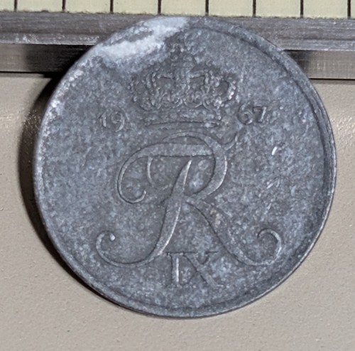1967 Denmark 1 Ore Circulated KM# 839.2 - Bild 1 von 3