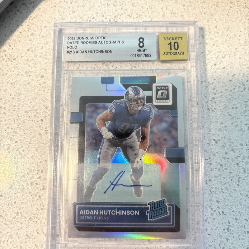2022 Donruss Optic Rated Rookies Autographs Holo #213 Aidan Hutchinson 60/125
