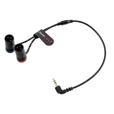 1/8’’TRS to 2 XLR 3 Pin Audio Cable for RØDE Wireless GO II MixPre DJI 45cm SYNC - Image 1 of 4