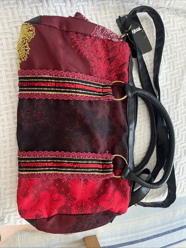 Desigual Handbag Floral Mix Pinks/Red BOLS PUNTILLA Handbag IDEAL FOR SUMMER - Picture 17 of 17