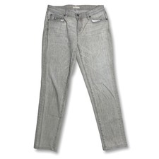 Eileen Fisher Straight Leg Jeans SIZE 4 Light Wash Gray Denim Made in USA