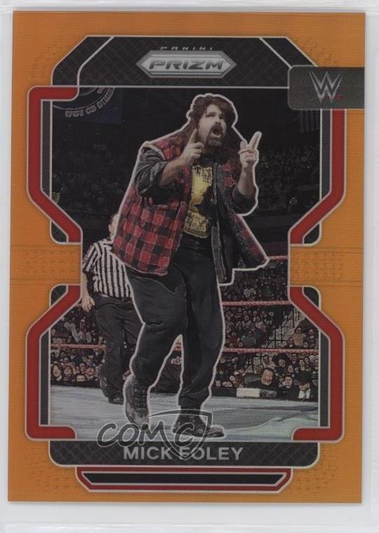 2022 Panini Prizm WWE Orange Prizm 47/99 Mick Foley #190 3hd