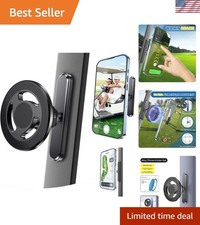 Magnetic Golf Cart Phone Holder - Secure Alloy Mount for iPhones  All Devices