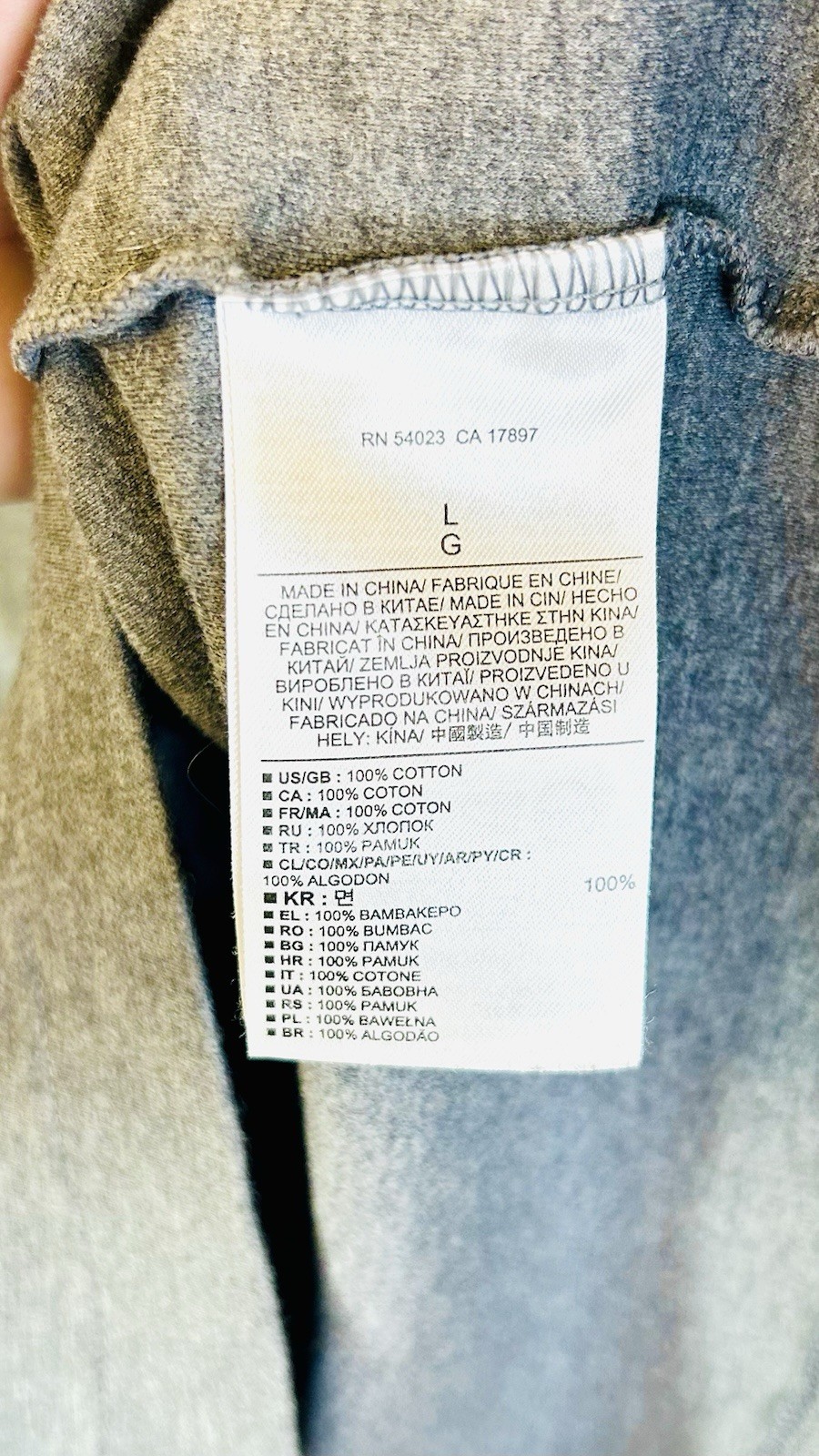 Banana Republic Luxury Touch Cotton Men's Large Gray 1/4 Zip Pullover image 4