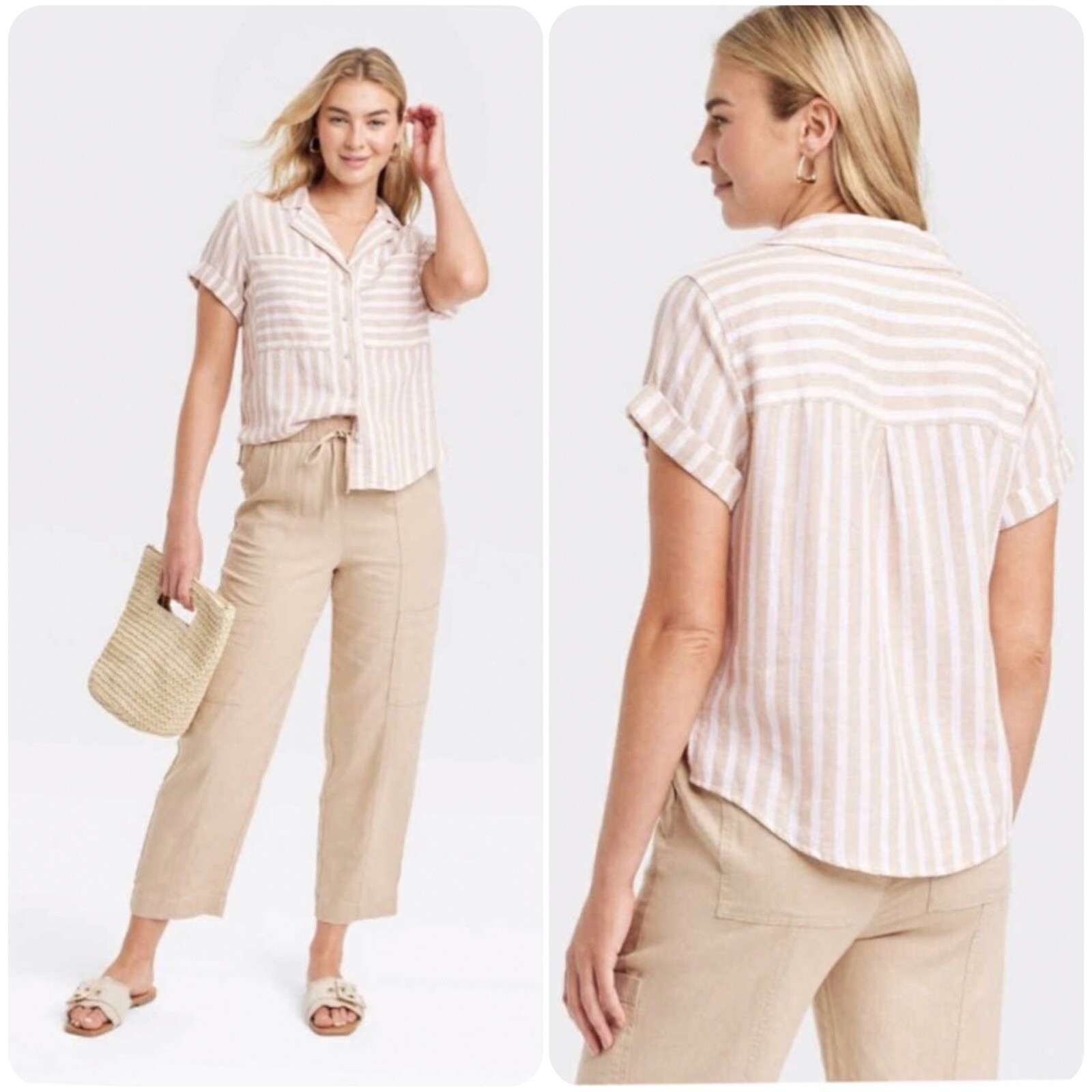 Universal Thread Striped Button Down Top - image 2