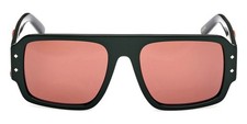 MCM MW0022 96J Green Square Aviator Plastic Sunglasses 55-18-140