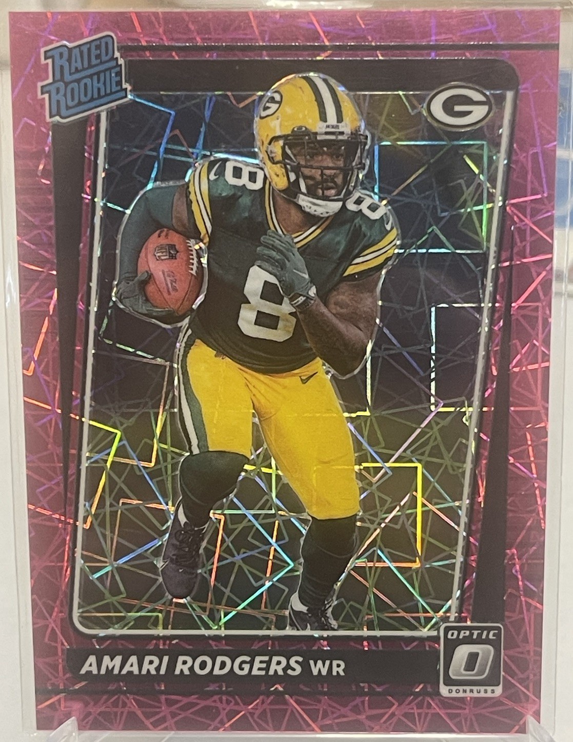 2021 Donruss Optic Rated Pink Velocity Prizm 1/79 Amari Rodgers Rookie PACKERS