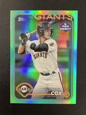 2024 Topps Pro Debut #PD-61 Jonah Cox Aqua Foil /75 San Jose Giants
