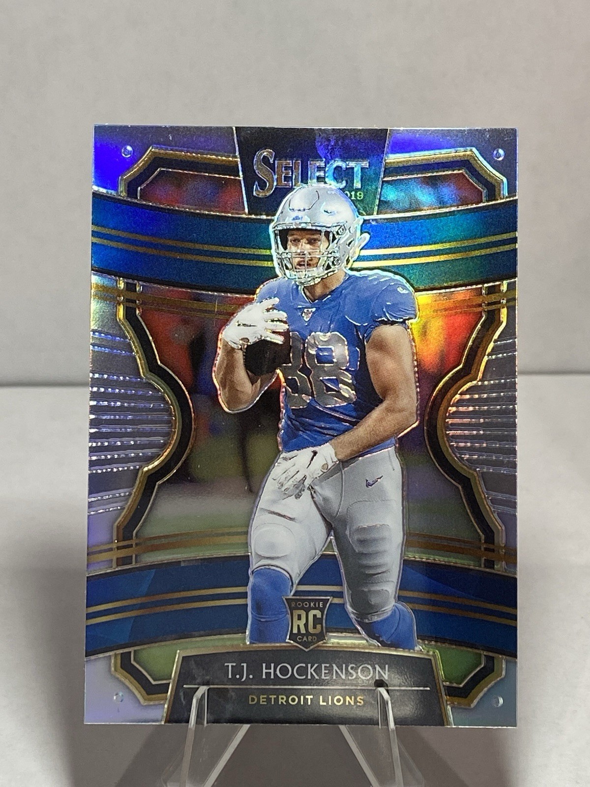 2019 Panini Select - Concourse T.J. Hockenson #38 Silver Prizm (RC)