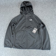 Under Armour Storm Boy Youth Large Black Softshell Jacket Water Repellent Hooded