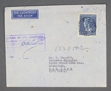 MayfairStamps Netherlands 1948 Amsterdam to Manhattan NY Air Mail Cover aaw_5789