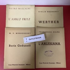 Lotto Di 4 Libretti D’Opera Mascagni, Cilèa, Massenet, Mussorgsky