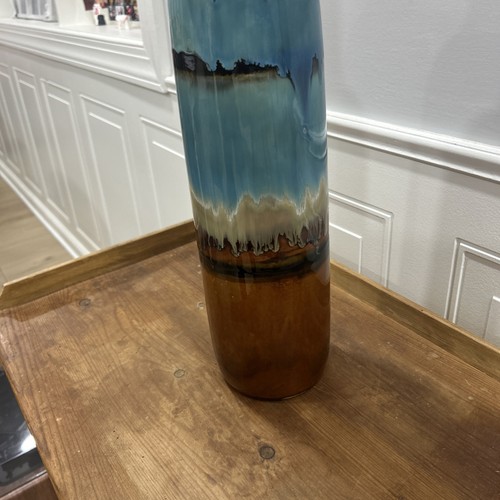Schöne große Vase mit Tropfglasur 21 cm hoch - Bild 6 von 19
