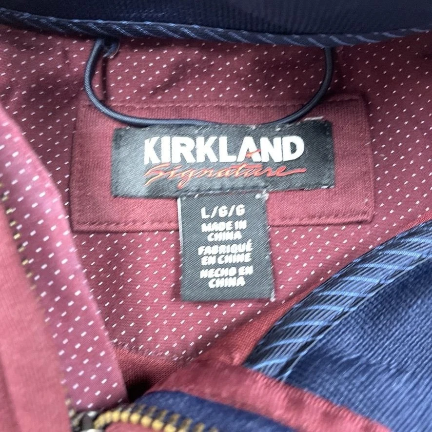 Kirkland подпись мужской бордовый 1/4 молнии пуловер размер L повседневный свитер a0798 - Изображение 2 из 4