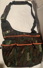 Diaper Dude Messenger Dad Cross Body Diaper Bag Camouflage Green Orange