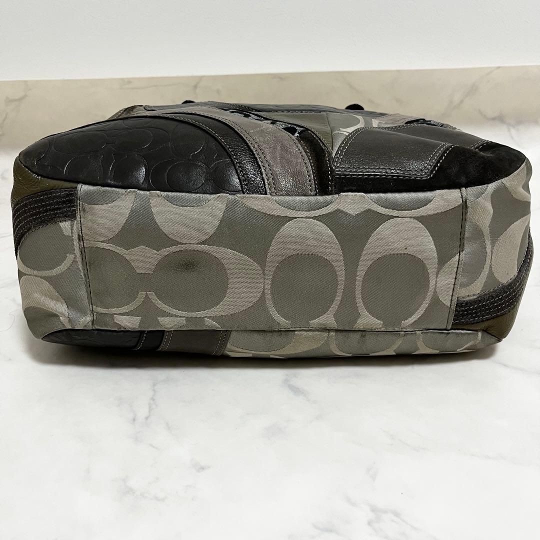 Good Condition Coach Patchwork Tote Bag Signature… - image 5