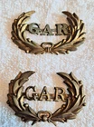 GAR Grand Army of the Republic Kepi Hat Badge and Hat Pin, Civil War Vets 1800's
