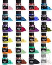 Mica Powder, 24 Colors Pearlescent Pigment Powder for Epoxy Resin, 240g Pearl