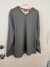 IZOD Performance Pullover Mens Large Gray V Neck Wicking