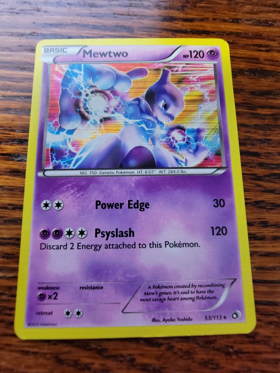 EXC - Pokemon Mewtwo 53/113 Holo Rare Legendary Treasures | eBay