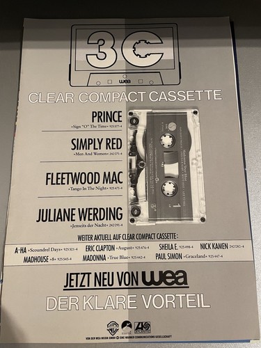 Juliane Werding / Prince / Simply Red Werbeanzeige „Der Musikmarkt“