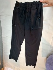 ScrubStar Women's drawstring Waist Cargo Scrub Jogger Pants Black Size Medium