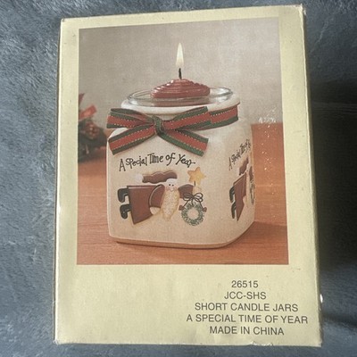 New ! Vintage Santa Votive Candle Holder  A Special Time of Year /CRAZY MOUNTAIN