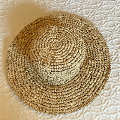 NWOT Friends of Friends Hat Co. Bingin Crochet Raffia Hat Wide Rim Floppy