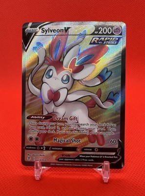 Sylveon V (Full Art) 183/203 SWSH07: Evolving Skies Holo NM
