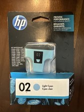 NEW Genuine HP 02 Light Cyan Printer Ink Cartridge