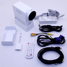 LG PG65U-JE Portable DLP Projector w/ Power Adapter & Accessories Tested