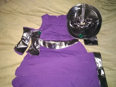 C-ZOFEK DC Titans Starfire Cosplay CostumeOutfit with Stockings SzS