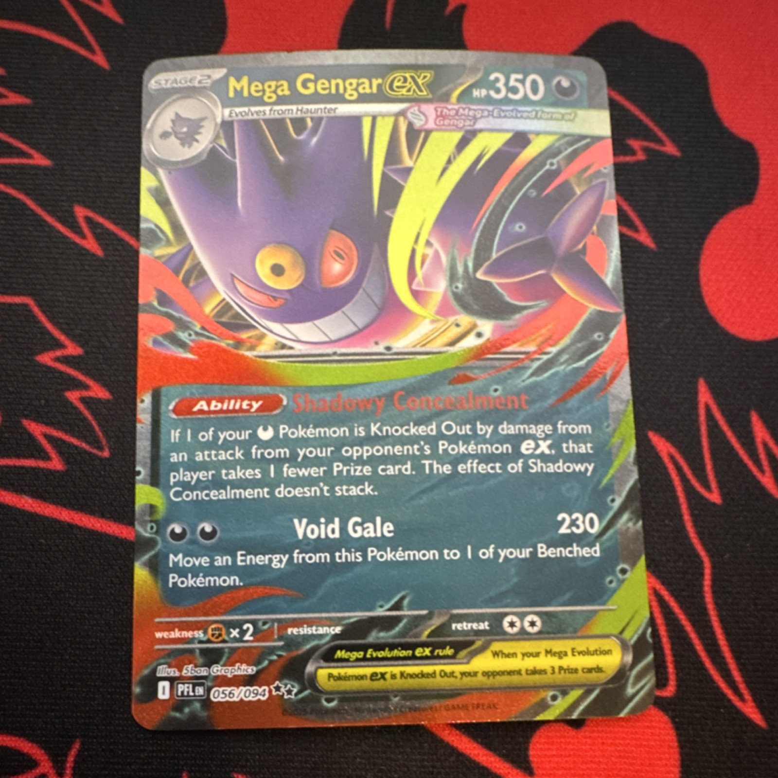 The Pokémon Company Mega Gengar ex Phantasmal Flames 056/094 Rare Holo EX 350HP