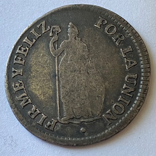 PERU 1827 2 Reales LIMA J.M. Silver - Republic of Peru Independence from Spanish