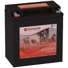 SigmasTek STX16-BS-1 SLA AGM Powersports Battery Replaces Yuasa YTX16-BS-1