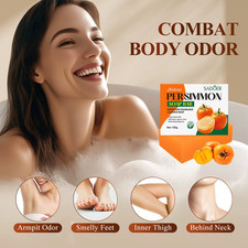 Swarva Persimmon Soap Bar Body Odor Control Deodorant Soap for Men Women